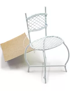 Купить Мебель KB3471-RU Металлический мини стул, белый 4,3*3,5*4*7,5см Астра арт. АРС-5469-1-АРС0001105877 оптом в Череповце