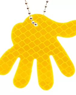 Световозвращатель подвеска пластик 'Ладошка' (желтый) арт. АРС-7567-1-АРС0001138360