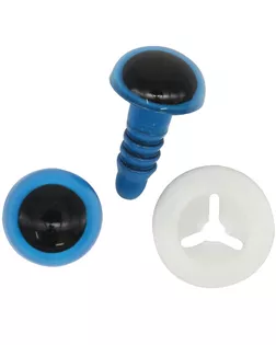 Глазки пластиковые с фиксатором 10мм, 24шт/упак (голубой) арт. АРС-7924-1-АРС0001144834
