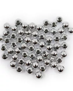 Бусины металлизированные, пластик, 6мм 15гр (130+/-10шт), Астра (1# серебро) арт. АРС-8001-1-АРС0001147746 Бусины металлизированные, пластик, 6мм 15гр (130+/-10шт), Астра (1# серебро) арт. АРС-8001-1-АРС0001147746