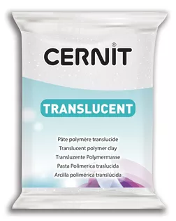 CE0920056 Пластика полимерная запекаемая 'Cernit 'TRANSLUCENT' прозрачный 56 гр. (010 белый с блестками) арт. АРС-9945-1-АРС0001174963