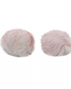 Помпон из натурального меха (кролик), d-10см, 2шт/упак (К розовый) арт. АРС-10348-1-АРС0001181663