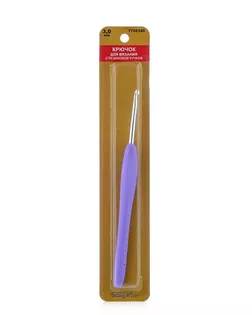 24R30X Крючок для вязания с резиновой ручкой, 3,0мм Hobby&Pro арт. АРС-12363-1-АРС0001196748