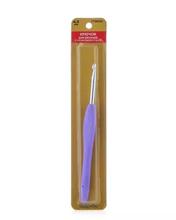 24R45X Крючок для вязания с резиновой ручкой, 4,5мм Hobby&Pro арт. АРС-12364-1-АРС0001196751