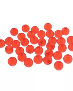 Бусины полупрозрачные 2008 матовые, 8мм, 20гр (70+/-4шт) Астра (CS049 красный) арт. АРС-12684-1-АРС0001200606