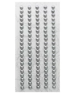 Декоративные наклейки 'Жемчуг', 5 мм, 'Астра' (Z57 серебро) арт. АРС-24815-1-АРС0001154103