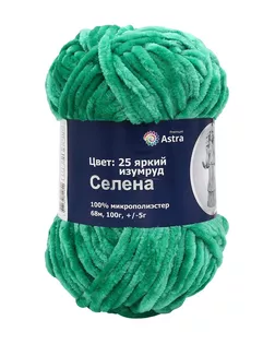 Пряжа Astra Premium 'Селена' 100гр. 68м (100% микрополиэстер) (25 яркий изумруд) арт. АРС-26865-1-АРС0001184322