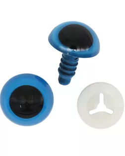 Глазки пластиковые с фиксатором 14мм, 24шт/упак (голубой) арт. АРС-29083-1-АРС0001144842
