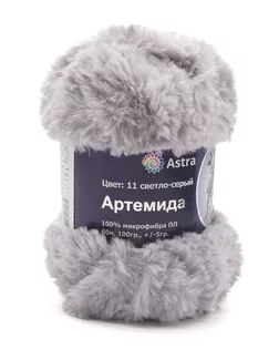 Пряжа Astra Premium 'Артемида' 100гр. 60м (100% микрофибра ПЛ) (11 светло-серый) арт. АРС-33261-1-АРС0001234347