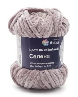 Пряжа Astra Premium 'Селена' 100гр. 68м (100% микрополиэстер) (06 кофейный) арт. АРС-33264-1-АРС0001234350