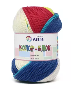 Пряжа Astra Premium 'Колор-блок' (Color-block) 143гр. 500м (100% акрил) (04 длинно-секционный) арт. АРС-34213-1-АРС0001238118