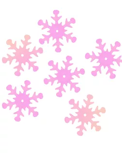Пайетки 'снежинки', 24 мм, упак./10 гр., Astra&Craft (119 розовый прозрачный с эффектом AB) арт. АРС-34485-1-АРС0001215626