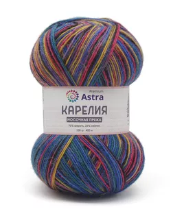 Пряжа Astra Premium 'Карелия' носочная (Karelia sock) 100гр 400м (75% шерсть, 25% нейлон) (1002) арт. АРС-37624-1-АРС0001246093