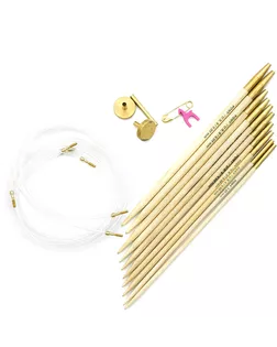 45401 Набор вязальных круговых спиц MAPLE в голубом фетровом футляре 3/3,5/4/4,5/5 мм*60/80/100 см, PONY арт. АРС-39037-1-АРС0001237020