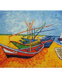 Cr 340008 Алмазная мозаика 'Лодки в Сен-Мари' В. Ван Гог, 30*40см, Cristyle арт. АРС-39071-1-АРС0001247200