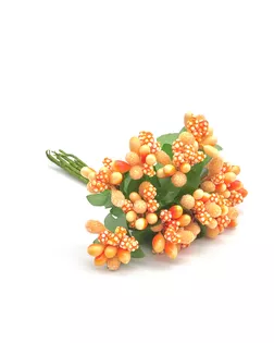 AR554 Букетик декоративных цветов, 2см (12шт/упак) (оранжевый) арт. АРС-39342-1-АРС0001247628
