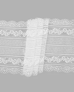 WT00594 Кружево эластичное 22,5см*10м, белый арт. АРС-39734-1-АРС0001259831