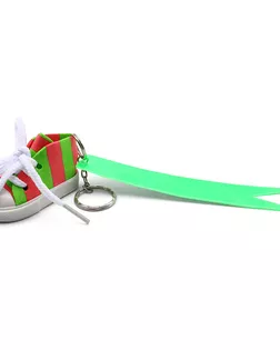 Брелок самосборный Кеды со светоотражающей подвеской 'флажок', розово-зеленый арт. АРС-41153-1-АРС0001261695