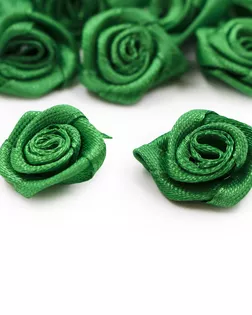 Цветы пришивные атласные 'Роза' 1,9 см (579 зелёный) арт. АРС-42228-1-АРС0001268050