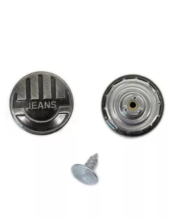 21NB-0612 Пуговица джинсовая на фиксированной ножке 18мм 'JEANS' цв.металл, черный никель арт. АРС-42457-1-АРС0001250704