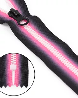 Молния 'трактор' T5 a/l 1 зам., декор. звено, нераз. - 18 см (белый/розовый меланж) арт. АРС-43050-1-АРС0001255419 Молния 'трактор' T5 a/l 1 зам., декор. звено, нераз. - 18 см (белый/розовый меланж) арт. АРС-43050-1-АРС0001255419