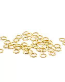 4AR241/242/243 Кольцо соединительное 0,9*6мм, 50шт/упак, Astra&Craft (яркое золото) арт. АРС-43571-1-АРС0001259403