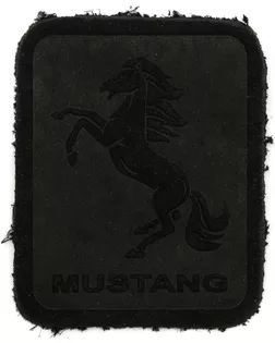 5004 Термоаппликация из замши Mustang 3,5*4,37см, 100% кожа (433 черный) арт. АРС-43937-1-АРС0001206013