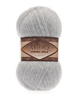 Купить Пряжа Alize 'Angora Gold Simli' 100гр. 500м. (20% шерсть, 5% металлик, 75% акрил) (21 светло-серый) арт. АРС-44841-1-АРС0001206547 оптом в Майкопе