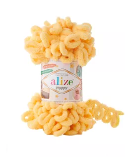 Пряжа Alize 'Puffy' 100г 9м (100% микрополиэстер) (509 желтый) арт. АРС-45145-1-АРС0001226738