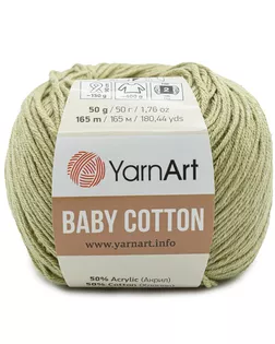 Пряжа YarnArt 'Baby Cotton' 50гр 165м (50% хлопок, 50% акрил) (434 серая дымка) арт. АРС-45169-1-АРС0001233702