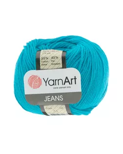 Пряжа YarnArt 'Jeans' 50гр 160м (55% хлопок, 45% полиакрил) (55 насыщенный голубой) арт. АРС-45396-1-АРС0001026348