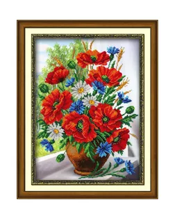 Б1235 Набор для вышивания бисером 'Паутинка' 'Любимые цветы', 38*28 см арт. АРС-45504-1-АРС0001043710