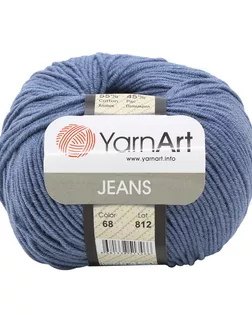 Пряжа YarnArt 'Jeans' 50гр 160м (55% хлопок, 45% полиакрил) (68 джинсовый) арт. АРС-46451-1-АРС0001157733