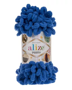 Пряжа Alize 'Puffy' 100г 9м (100% микрополиэстер) (141 синий) арт. АРС-46480-1-АРС0001159004