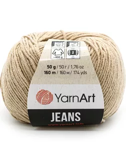 Пряжа YarnArt 'Jeans' 50гр 160м (55% хлопок, 45% полиакрил) (87 нежно-бежевый) арт. АРС-47698-1-АРС0001233627