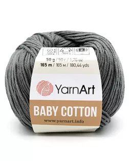 Пряжа YarnArt 'Baby Cotton' 50гр 165м (50% хлопок, 50% акрил) (454 фиолетово-серый) арт. АРС-47742-1-АРС0001233706