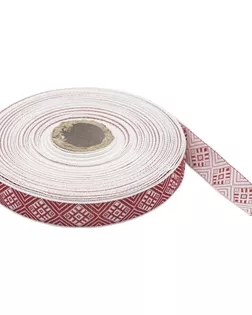 С3771Г17 Лента 'Славянский орнамент Оберег', рис.9649 18мм*25м (1 белый/красный) арт. АРС-48328-1-АРС0001241789