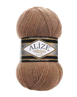Пряжа ALIZE 'Superlana klasik' (однотонная) 100гр. 280м. (75% акрил, 25%шерсть) ТУ (466 тёмно-бежевый) арт. АРС-48696-1-АРС0001250187
