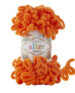 Пряжа Alize 'Puffy' 100г 9м (100% микрополиэстер) (766 морковный) арт. АРС-48890-1-АРС0001256166
