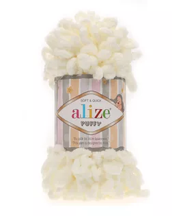 Пряжа Alize 'Puffy' 100г 9м (100% микрополиэстер) (62 молочный) арт. АРС-51367-1-АРС0001146414