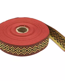 С1853Г17 Лента жаккардовая рис. 9496 32мм*25м (2 красный/черный) арт. АРС-52948-1-АРС0001241702