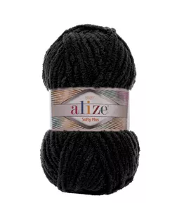 Пряжа Alize 'Softy Plus' 100г 120м (100% микрополиэстер) (60 черный) арт. АРС-54972-1-АРС0001226876