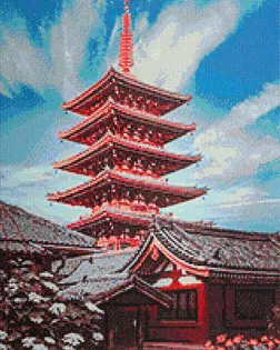 Cr 450135 Алмазная мозаика 'Буддийский храм в Токио', 40х50, Cristyle арт. АРС-55212-1-АРС0001284892