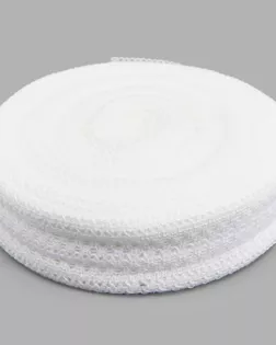 Тесьма отделочная двухсторон. (79% вискоза, 21% ПЭ), 32 мм* 25 м, цв. белый арт. АРС-55426-1-АРС0001284108