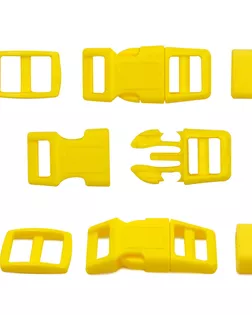 A03001037-10 Фастекс, рамка и рамка-регулятор 10мм, пластик, упак(2 комплекта) Hobby&Pro (желтый) арт. АРС-55696-1-АРС0001281806
