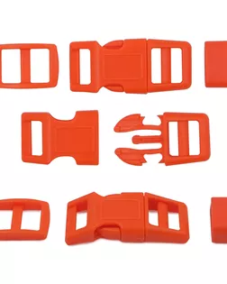 A03001037-10 Фастекс, рамка и рамка-регулятор 10мм, пластик, упак(2 комплекта) Hobby&Pro (оранжевый) арт. АРС-55705-1-АРС0001281815