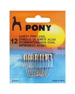 84401 Булавки английские 27 мм, сталь, 12 шт PONY арт. АРС-12879-1-АРС0001201712