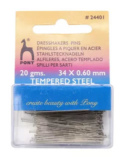24401 Булавки 0,60мм/34мм, сталь, 20гр PONY арт. АРС-13697-1-АРС0001209088
