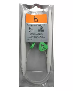 65269 Спицы вязальные гибкие с фиксатором 10,00мм*60см, пластик, 2шт PONY арт. АРС-21717-1-АРС0000869660
