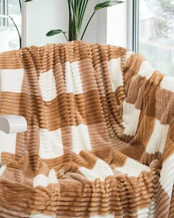 Плед флисовый 'квадро' карамель 150х200 арт. 4001 арт. АРТД-5678-1-АРТД0255031 Плед флисовый 'квадро' карамель 150х200 арт. 4001 арт. АРТД-5678-1-АРТД0255031